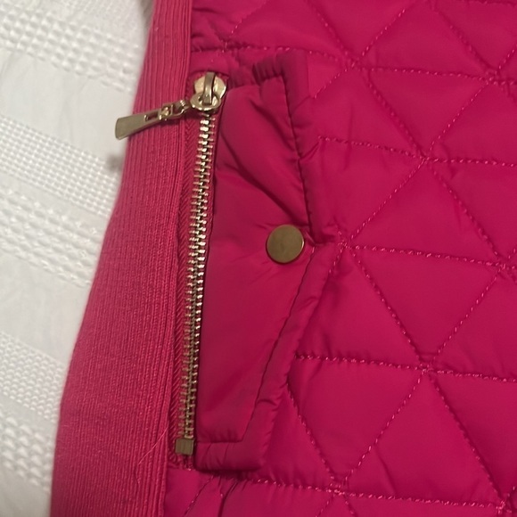 Pink Quilted Vest with Gold Detail - Picture 5 of 5